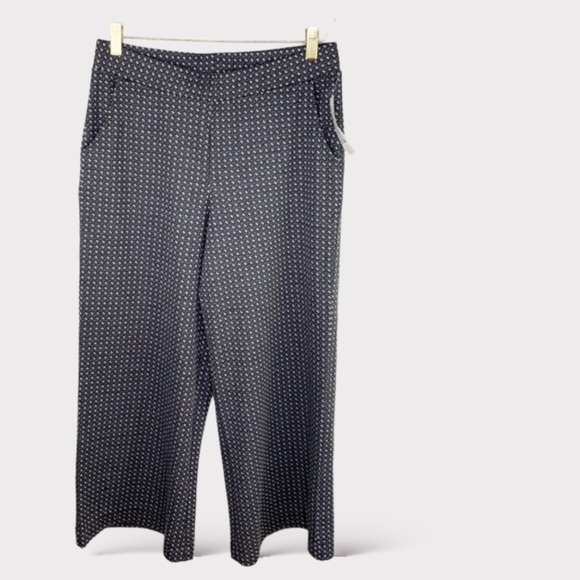 John Paul Richard Gray and Black Geometric Pattern Culottes with Pockets - Picture 8 of 10